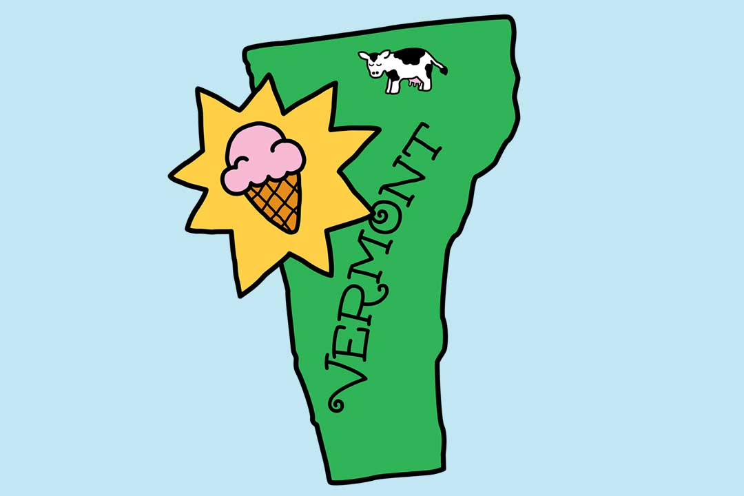 1981 ¡Queremos más! Estado de Vermont con estrella.